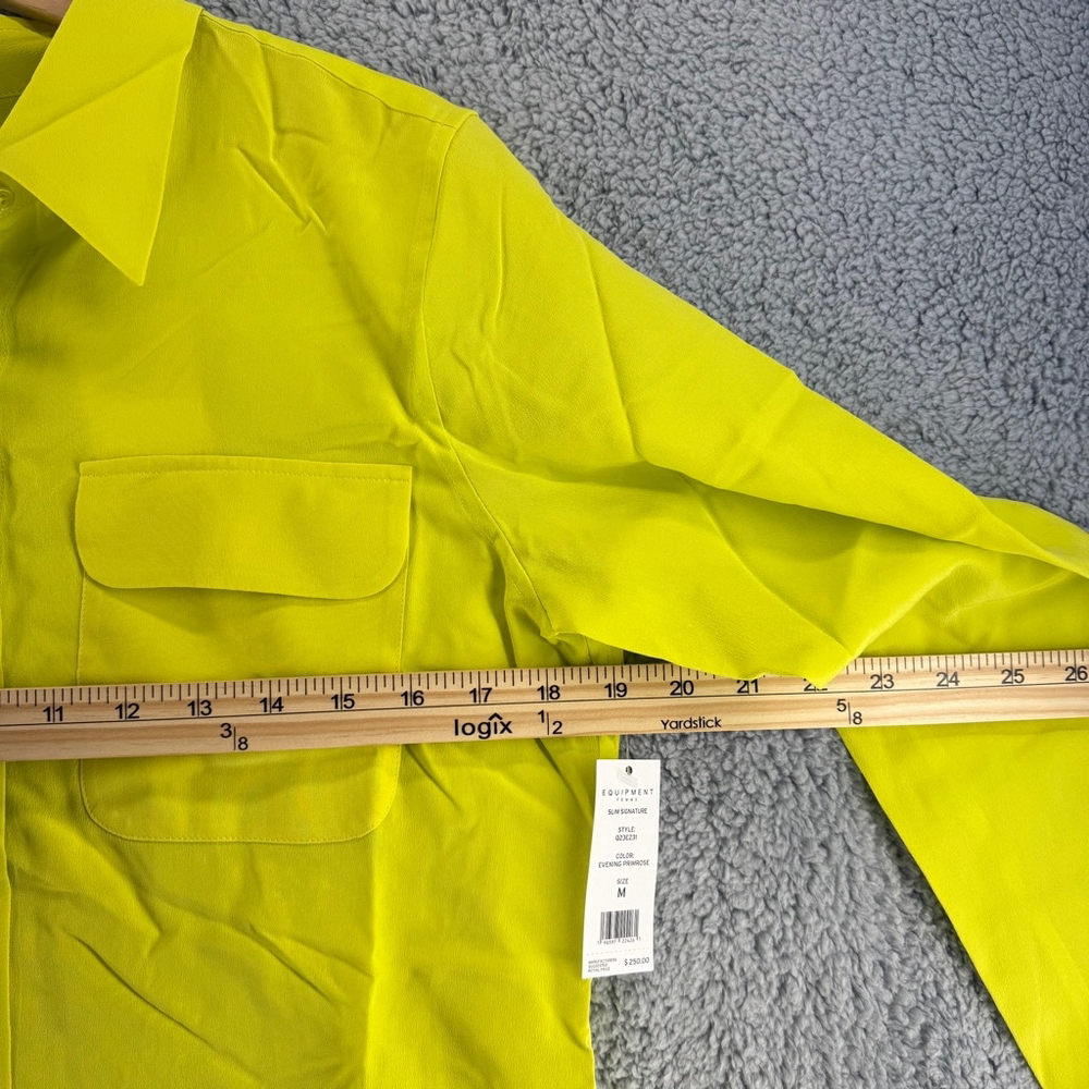 Equipment Women’s Slim Signature Silk Button Up blouse size M NWT - Picture 7 of 10